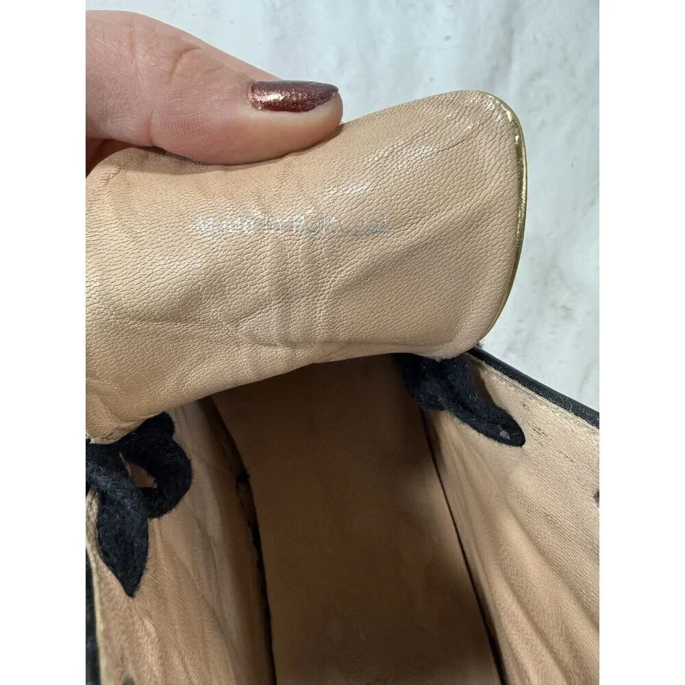 Thakoon Black and Gold Leather High-Top Sneakers